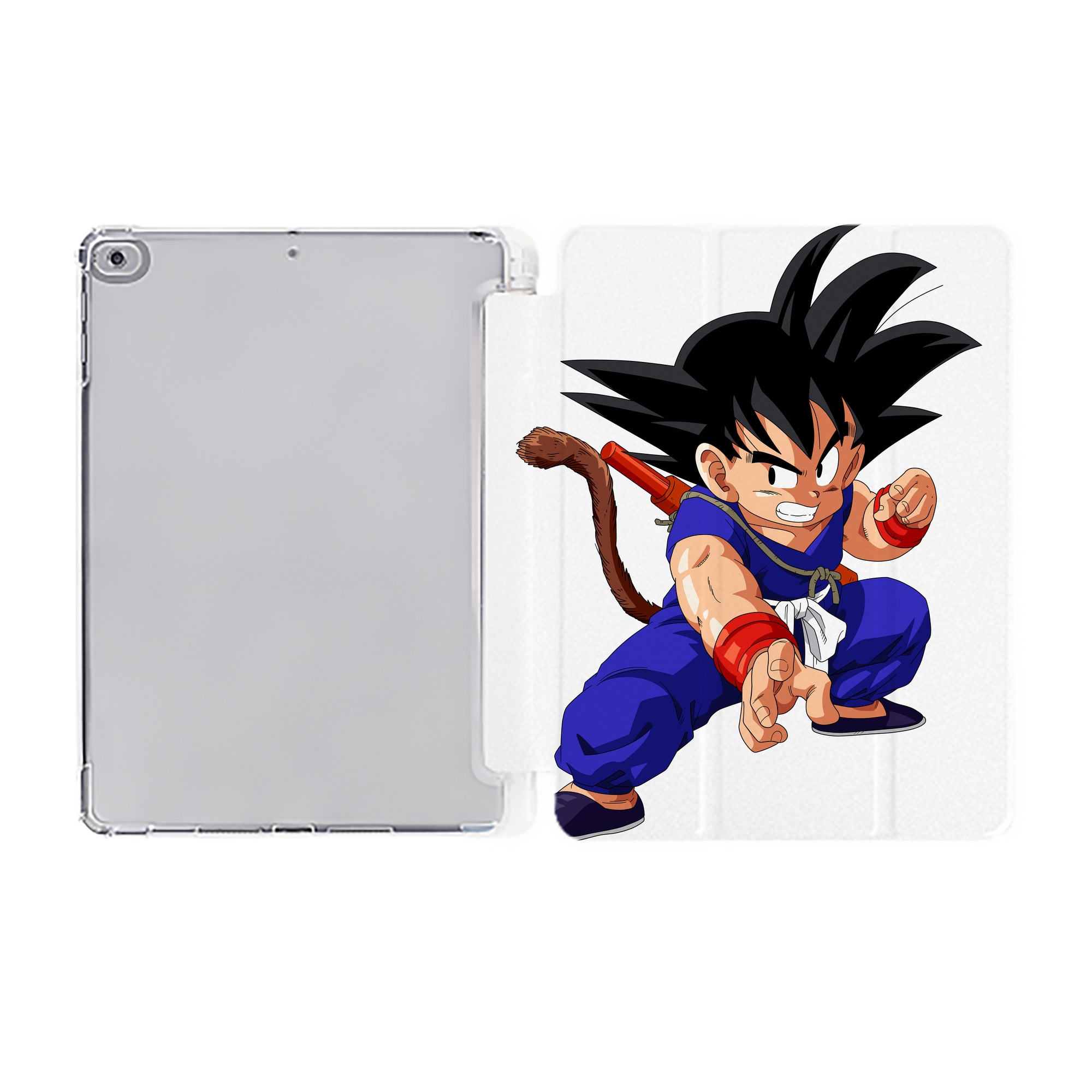 （画像用） ドラゴンボール 孫悟空（そん ごくう）Son Goku カカロット DRAGON BALL Kakarotto IPad ケース ペン収納付き 三つ折りスタンド PUレザー×シリコン 対応機種9.5/10.5/10.9インチ